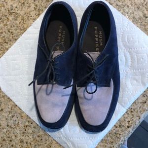 Blue (& Lavender) Suede Shoes. Vintage Hush Puppies. Like New. Size 7.5 M